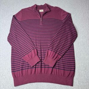LL Bean 1/4 Zip Sweater Long Sleeve Cashmere Blend Mens‎ Size Large